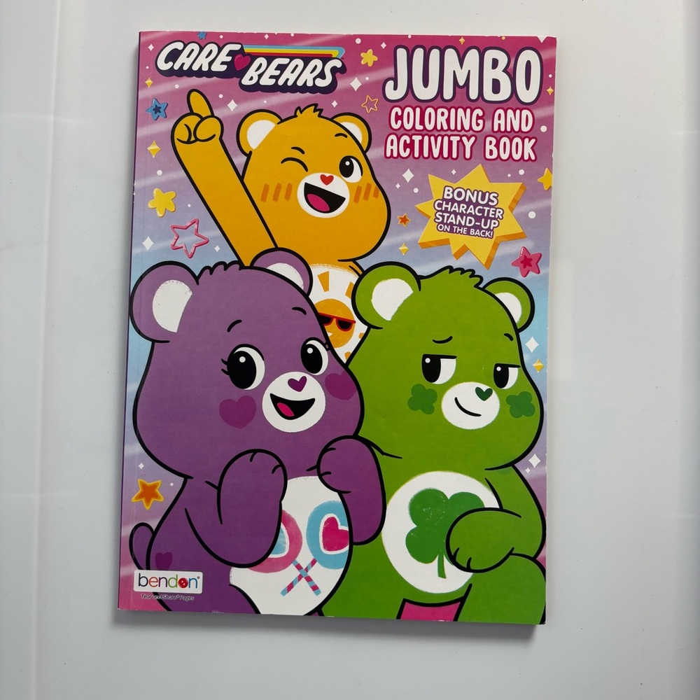 Care Bears Jumbo Coloring and Activity Book with Purple, Yellow, and Green Bears